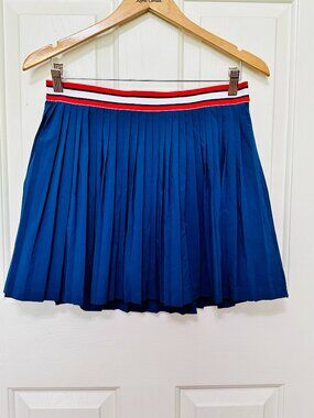 LILLY PULITZER MAKARA PLEATED SKORT LUXLETIC UPF 50+ LOW TIDE NAVY MEDIUM $118